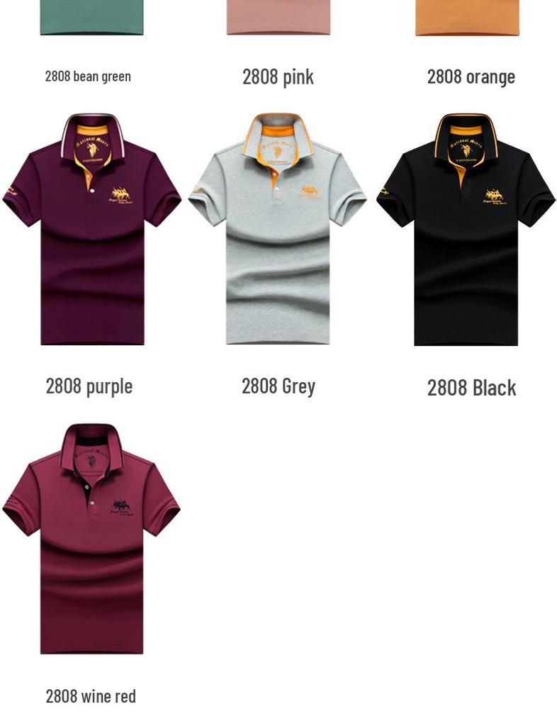 Мужская рубашка-поло премиум-класса Paul - Летняя с коротким рукавом, с лацканами, из чистого хлопка, доступна в больших размерах