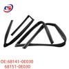 68141-0E030 подходит для направляющего канала оконного стекла Toyota Highlander; грязесъемник: 68151-0E030.