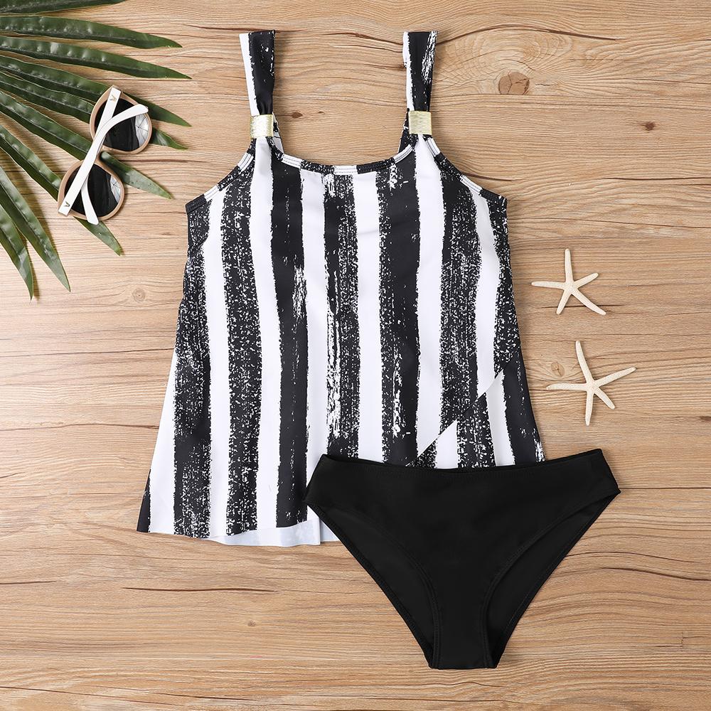 Плюс Размер Женская мода сексуальный круглый вырез темно-вишневые цветы бикини комплект облегающий пляжный купальник из двух частей