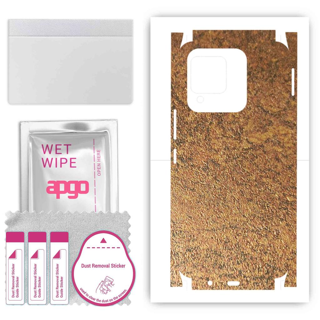 apgo Защитная наклейка для задней и боковых сторон, совместимая с Tecno Spark 8, пленка для полного обертывания, фольга, винил - узор Rusty Copper