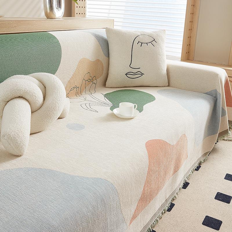 Chenille Sofa Towel for All Seasons, Anti-cat Scratch Sofa Cover, Living Room All-inclusive Dust-proof Sofa Cover Blanket