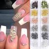 60Pcs/Box Snake Nail Charms with Rhinestones Elegant And Fashionable Nail Art Accessories for Women And Girls