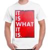 It Is What It Is Quote Cool Gift Hipster Retro T Shirt 2361