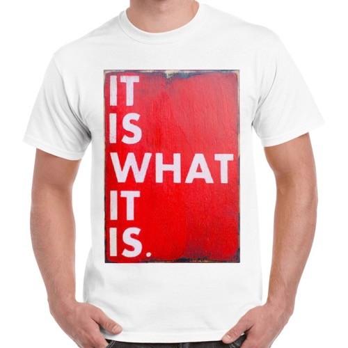 It Is What It Is Quote Cool Gift Hipster Retro T Shirt 2361