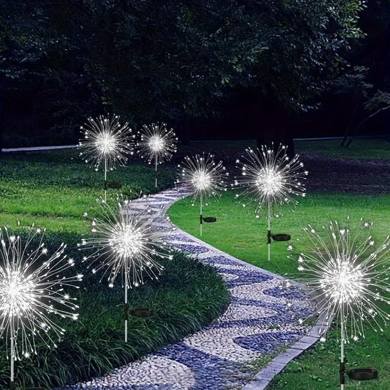 Садовые светодиодные светильники на солнечных батареях - 8 режимов освещения, красочные декоративные светильники, меняющие цвет, энергосбережение, садовое освещение, стильный дизайн, прочная конструкция