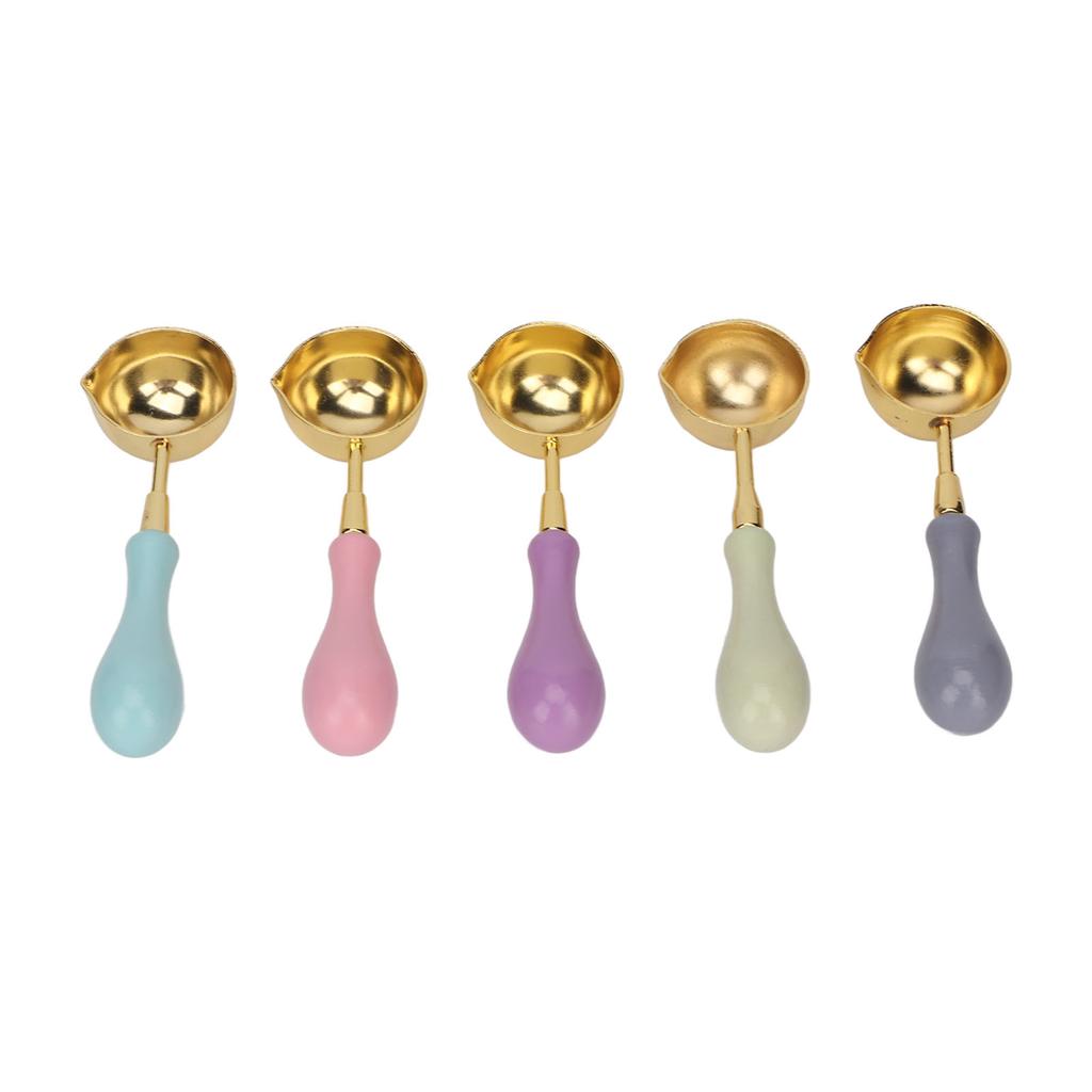 5 шт. ложка для воска деревянная медная современная элегантная носимая плавильная ремесленная ложка для воска для упаковки