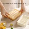 Ice Cube Tray with Lid 15 Cubes Ice Grid Easy-Release Silicone Bottom Stackable Ice Trays for Freezer