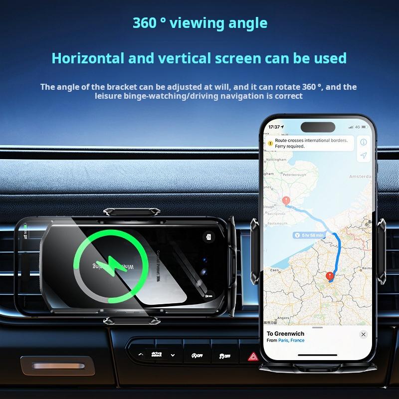 Автомобильный держатель для телефона с индукционной беспроводной зарядкой Автомобильный держатель для телефона Автомобильные принадлежности Автомобильный воздуховод Навигатор Автомобильный держатель для телефона