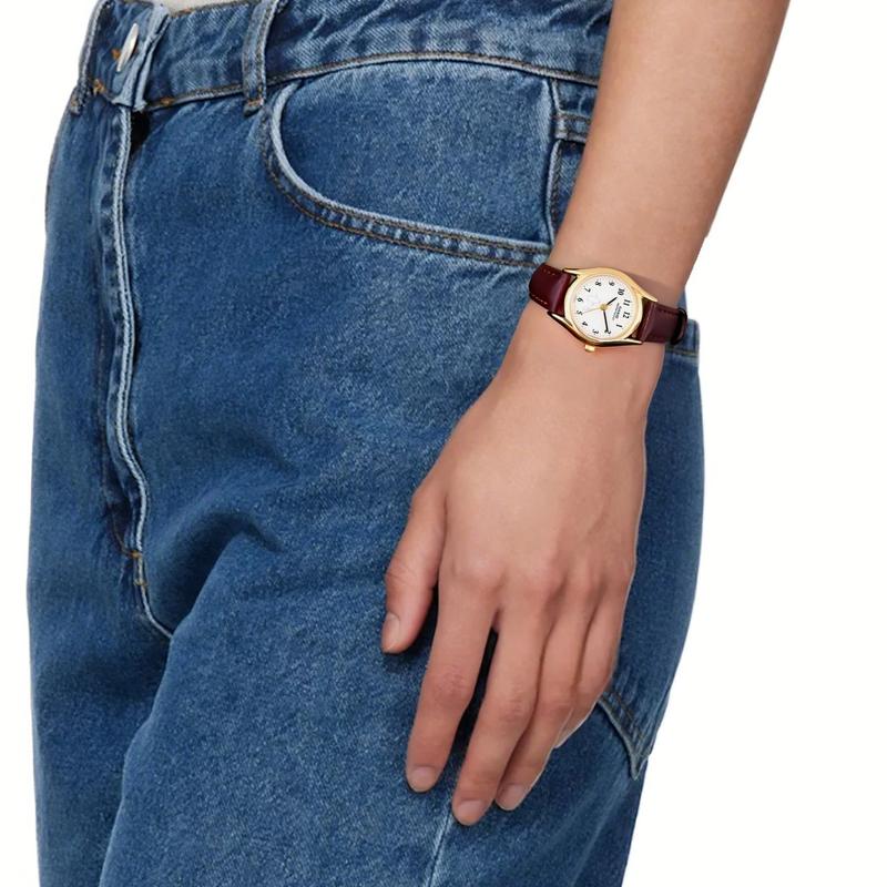 Casio Модный Business Casual Ретро Литературный Универсальный Классический Серия Pointer Пингвин Маленький Циферблат Водонепроницаемый Кварцевый Механизм Кожаный LTP-1094Q-7B6