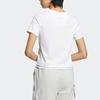 Adidas Originals Trefoil однотонная футболка с короткими рукавами и принтом логотипа, женские топы, белые HS9517