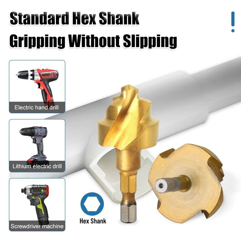 6 шт. Износостойкое ступенчатое сверло для водопроводных труб, развертка для водопроводных труб, инструмент для соединения водопроводных труб