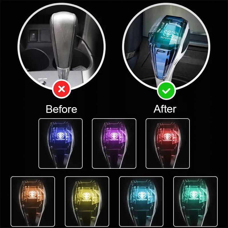 Ручка переключения передач автомобиля 8/10/12 мм три калибра со светодиодной подсветкой для внутренних аксессуаров Toyota