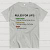 Rules For Life Unisex 100% Cotton Summer Casual Cool Loose T-Shirt