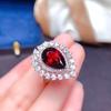 BELLA BOX Новые темпераментные красные кольца в форме воды для женщин, циркон, свадебные, помолвочные, ювелирные изделия, подарок на день Святого Валентина