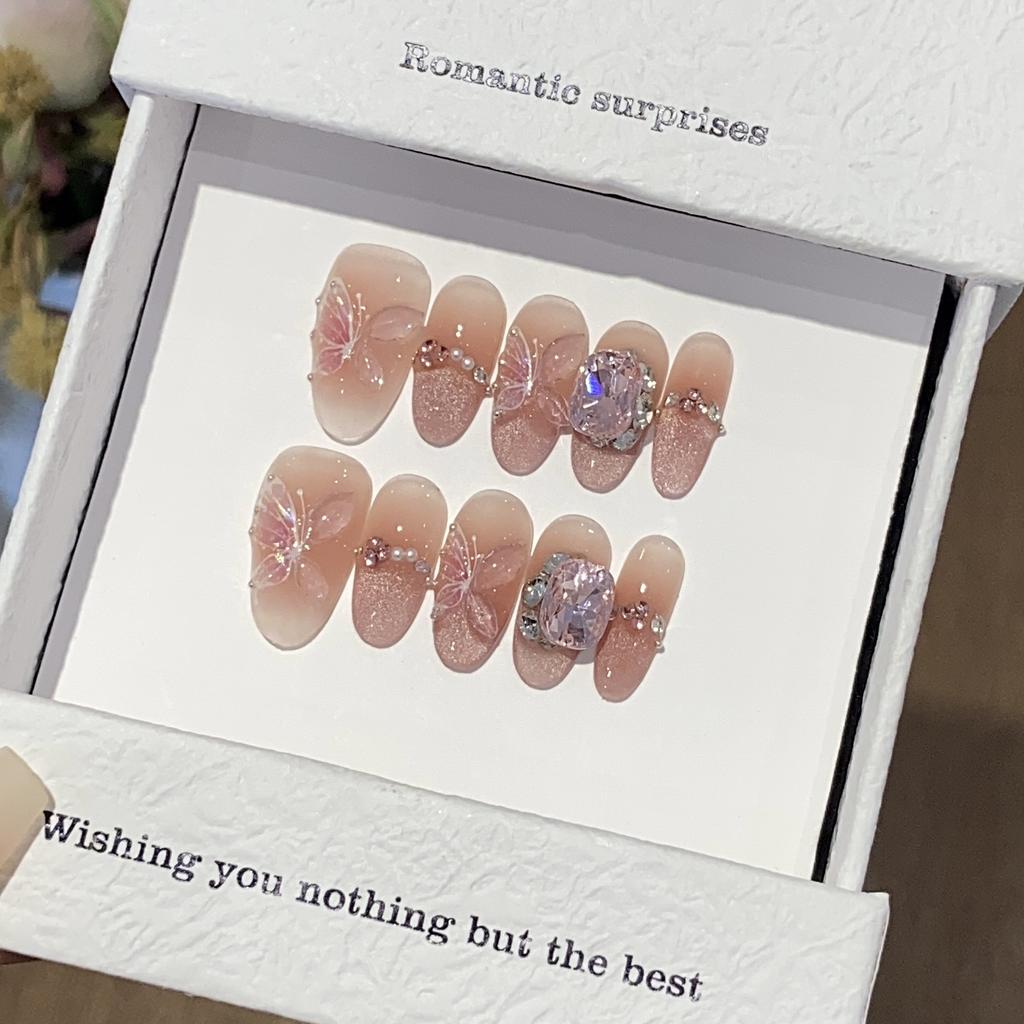 Butterfly Puff Pure Relief Three-dimensional Butterfly Ice Gradient Wearing Armor High-end Boutique