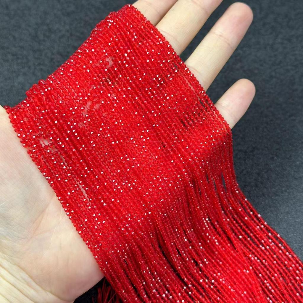 2 мм редкоземельный стеклянный кристалл граненые бусины кисточка ключица цепочка браслет ожерелье аксессуары