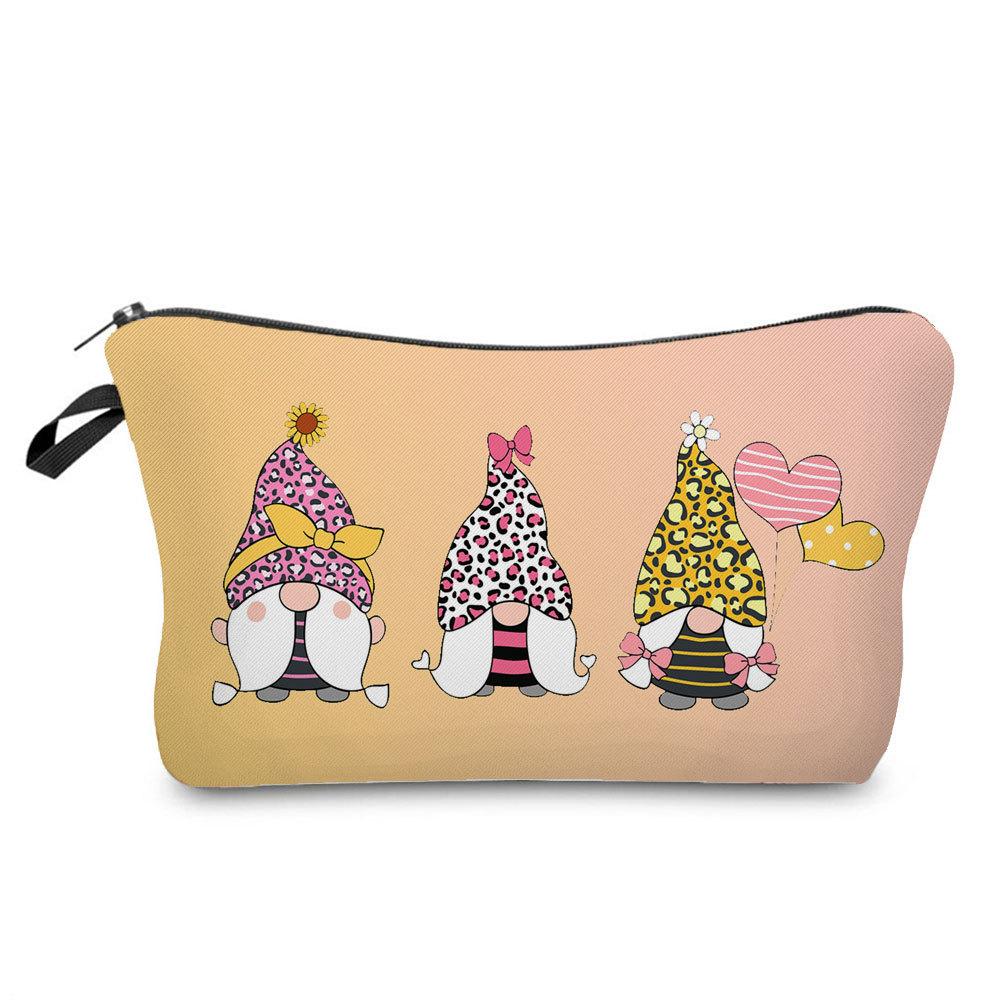 Женская косметичка с принтом гномов, органайзер для туалетных принадлежностей, дорожный кейс для хранения 6392
