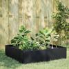 VidaXL Black Raised Garden Bed 100x100x25 Cm Steel 851031