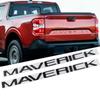 Car 3D ABS MAVERICK Letters Words Logo Rear Trunk Badge Emblem Decoration Decals Sticker For Maverick 2022 2023 Styling