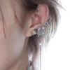 Detachable Fishtail Ear Clip With Tassels Alloy Ear Cuff For Sensitive Skin Long Wear Comfort