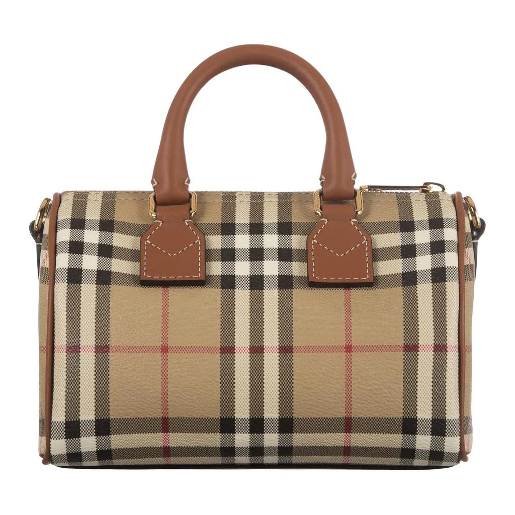 Burberry Classic Check Design Cotton And Polyurethane Tote Bag Women handbags Brown 8118565