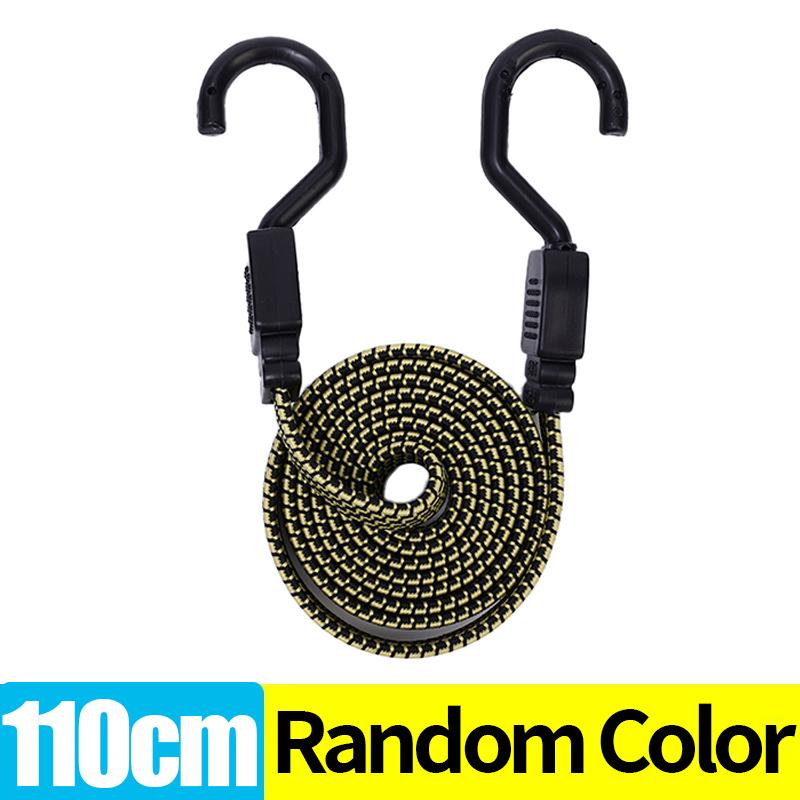 Motorcycle Luggage Strap Heavy Duty Elastic Rope with Steel Hooks Bicycle Cargo Rack Binding Cord for Outdoor 40/60/80/110/150cm