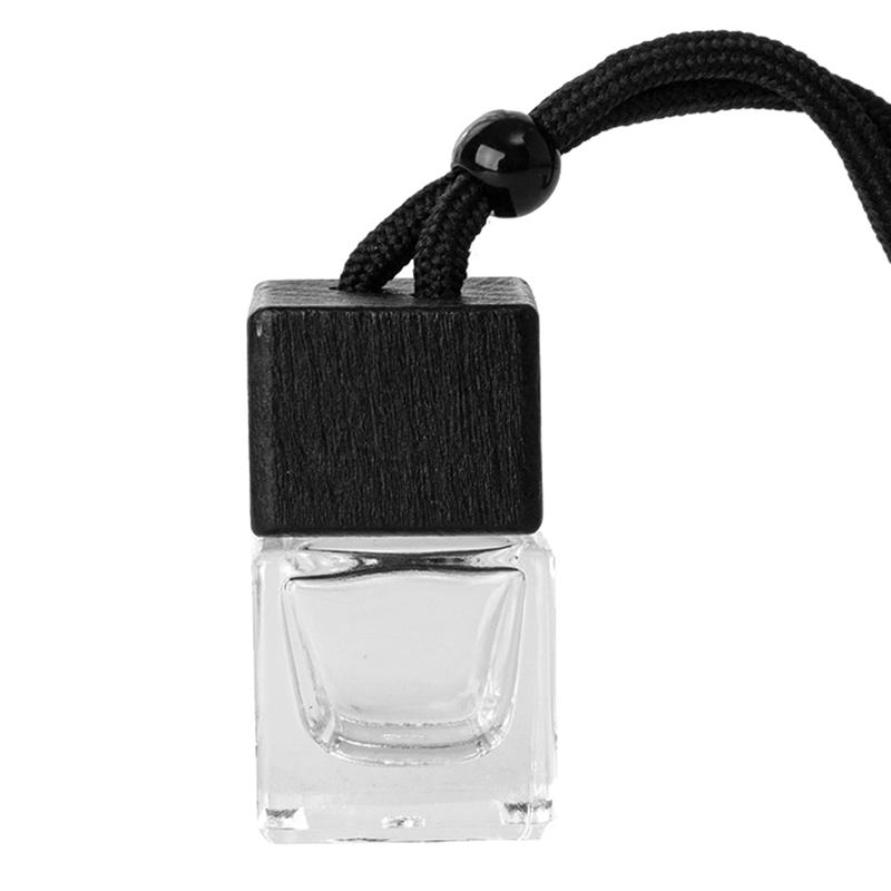 Dyed Square Cap Black Cap Empty Bottle Car Essential Oil Diffuser Fragrance Air Freshener Scent Perfume Bottle Ornament