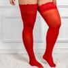 Lace Knee Thigh High Stockings Plus Size Elastic Long Socks XXXL Sexy Plus Size Stocking for Women 4XL 5xl 6xl