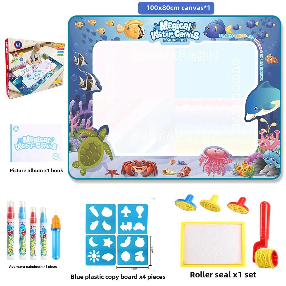 Коврик для рисования на воде 100x80 см, коврик для рисования на воде 44x32 см, раскраска «Волшебный рисунок», доска для рисования, развивающие игрушки для детей 2–7 лет