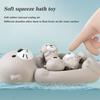4Pcs Otter Shaped Floating Bath Toys for Kids Educational Interactive Soft Squeeze Bath Toys Non-Porous Design Safe Toddler Bath Toys
