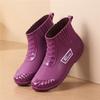 Женские водонепроницаемые противоскользящие износостойкие полусапоги с межподошвой, рабочая резиновая обувь