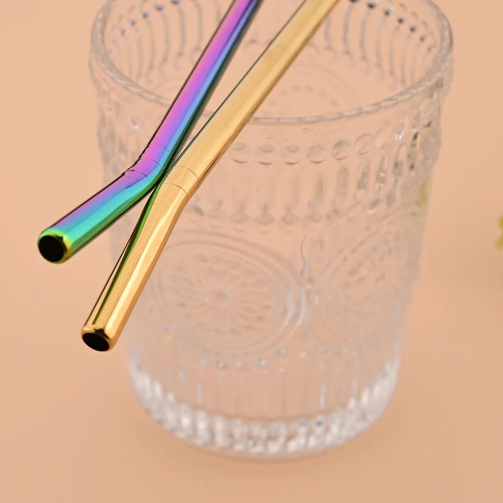 5Pcs/Set Silver Stainless Steel Drinking Straws Washable Reusable Yerba Mate Spoon Filter Straw for Cocktail Bar Accessories