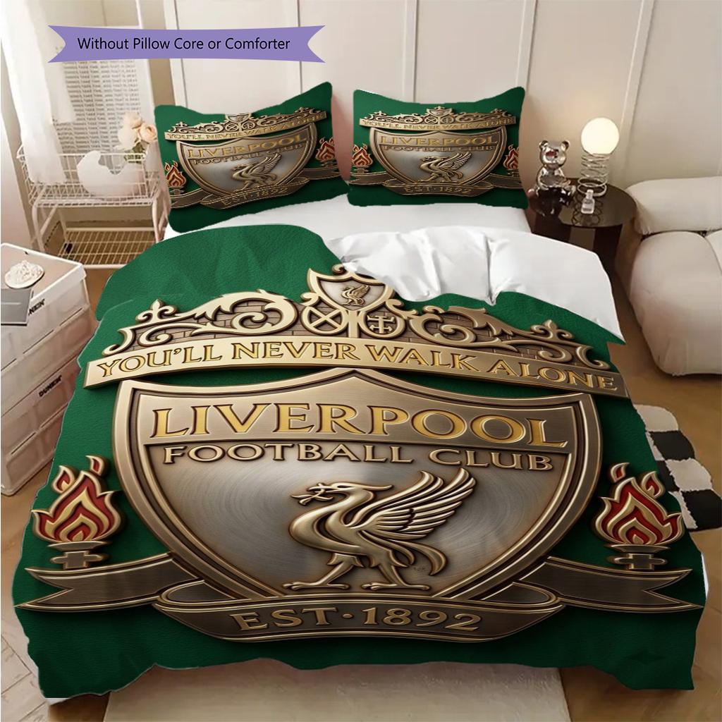 Liverpools Legacy Unity Pride Three-piece set (1 * duvet cover + 2 * pillowcase, without core) 2D Flat Christmas birthday gift Bedding set