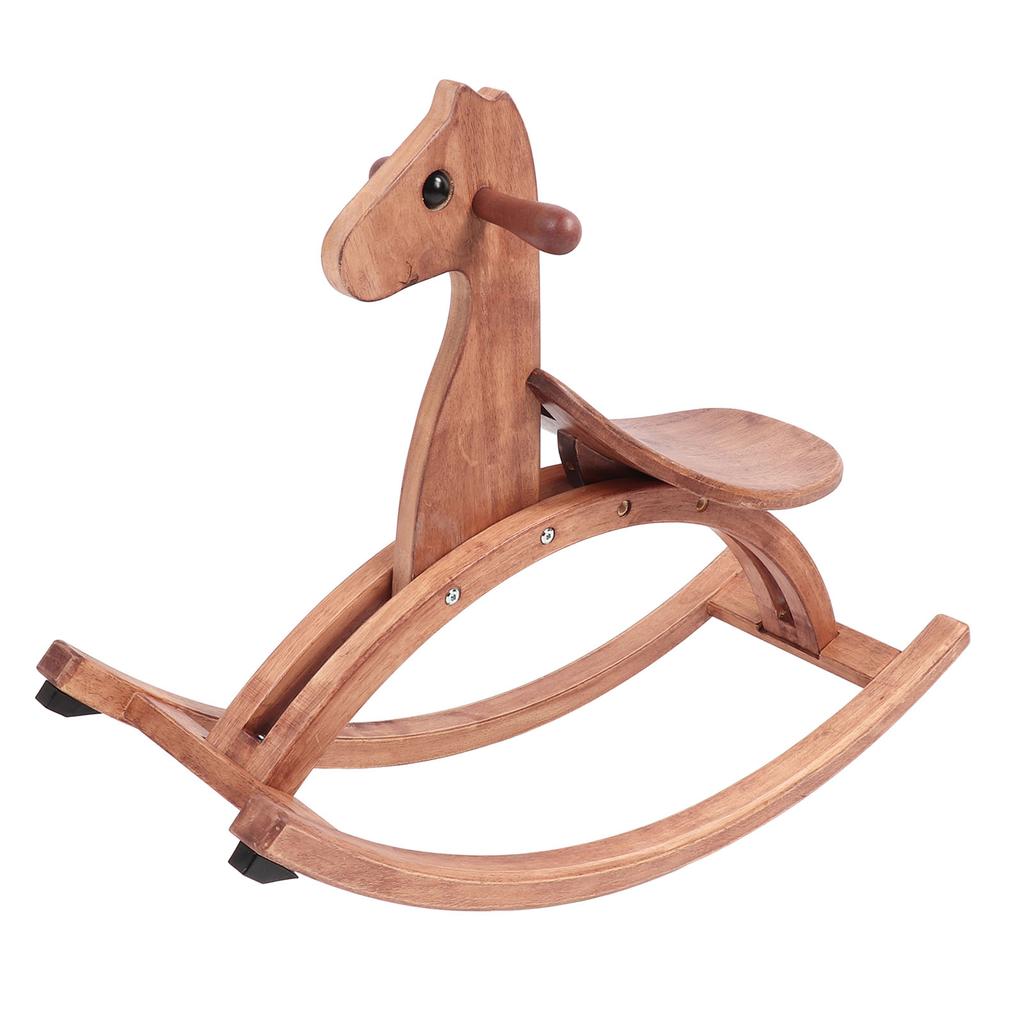 Детская деревянная лошадка с седлом и ручкой, кресло-качалка, игрушка для катания на ней для ежедневного развлечения