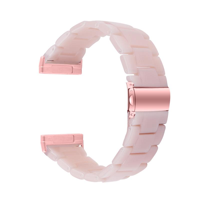 Resin Band for Fitbit Versa 4/Sense 2,20mm Lightweight Watch Strap Bracelet with Stainless Steel Buckle