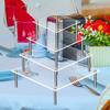 1 Set Acrylic Cake Stand Transparent Good Load Bearing High Strength Stable Easy Installation Food Grade Acrylic Cake Display Risers Stand Rack Party