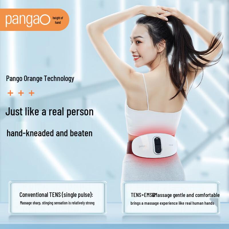 Массажер для поясницы и талии PANGAO PG-2645L с красным светом и подогревом, штепсель CN (адаптер в комплекте)