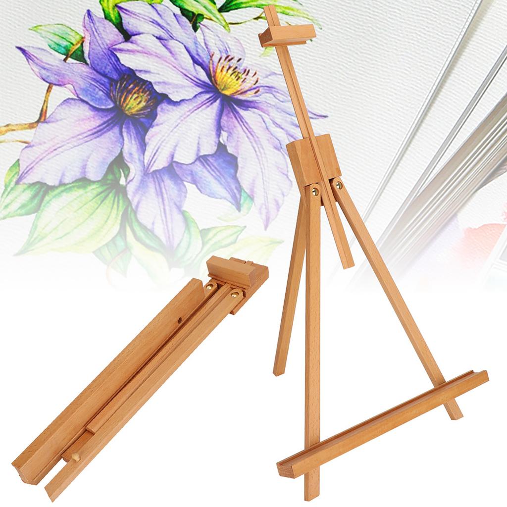 Miniature Wooden Easel Beech HJ‑6 Tripod Desktop Advertising Display Oil Painting