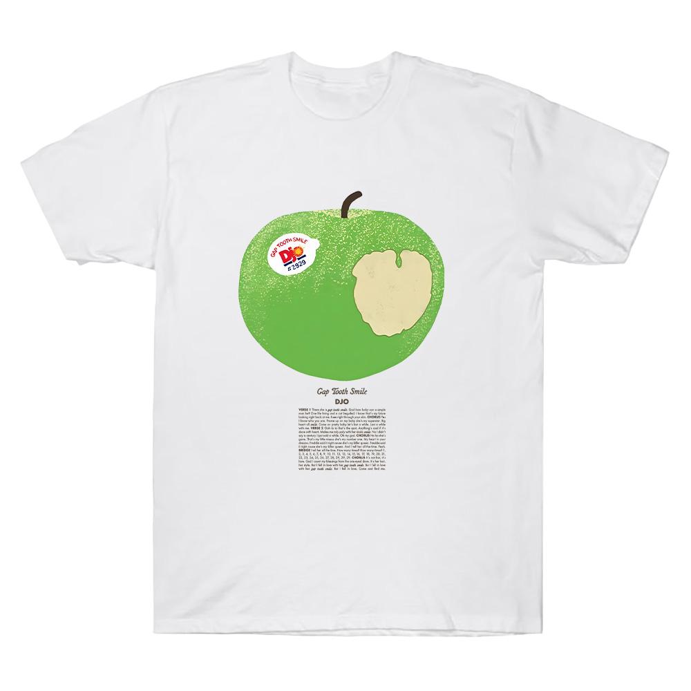 Djo Merch Зеленое Яблоко Футболка Модная Мужская Женская Короткий Рукав Повседневная Футболка Унисекс Летняя Чистый Хлопок Круглый Вырез Короткий Рукав Одежда