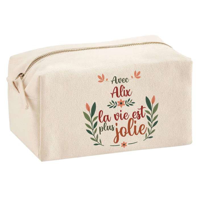 Trousse multifonction Alix la vie est plus jolie Cadeau Anniversaire Idée Personnalisé Rentrée | Trousse Scolaire Fournitures Bureau