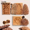 Wooden Cookie Mold Household Gingerbread Cake Mould Press Christmas 3D Biscuit Embossing Molds Bakery Gadget Kitchen Supplies