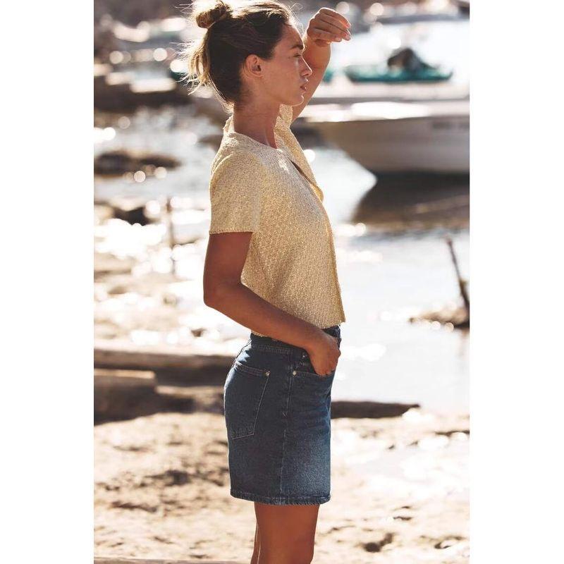 Zbzr Spring New Women Clothes Western Style Fashion Sequin Round Neck Short Sleeve Knitted Outerwear Sling 9598192