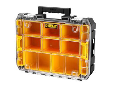 Органайзер DEWALT TSTAK Ящик для инструментов Кейс для хранения Ящик для инструментов Прозрачная крышка Съемный лоток Штабелируемое хранение Винты Биты Хранение мелких предметов Пылезащищенность IP54