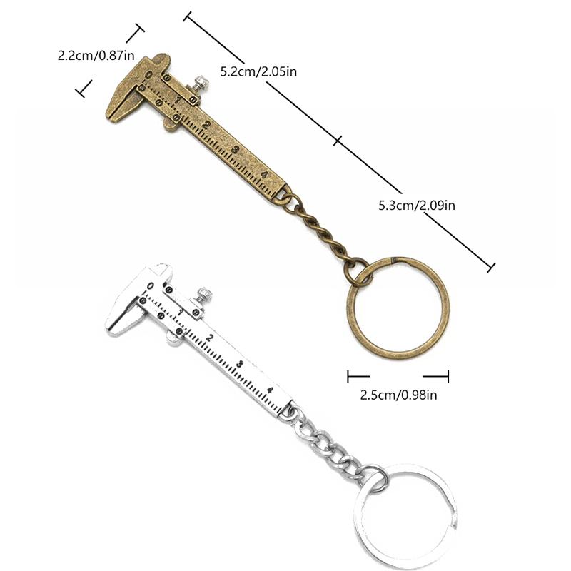 Мини металлическая линейка штангенциркуль с нониусом брелок портативный 0-4 см брелок измерительный инструмент сумка для автомобиля подвесной аксессуар ювелирные штангенциркули
