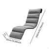Chaise Lounge Cushion Recliner Chair for Indoor Office Patio Gray