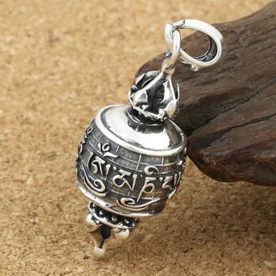 Ювелирные изделия Мода Ретро Мастерство Мужской и Женский Подвеска Шкатулка Гаву с Мантрой Шести Слогов