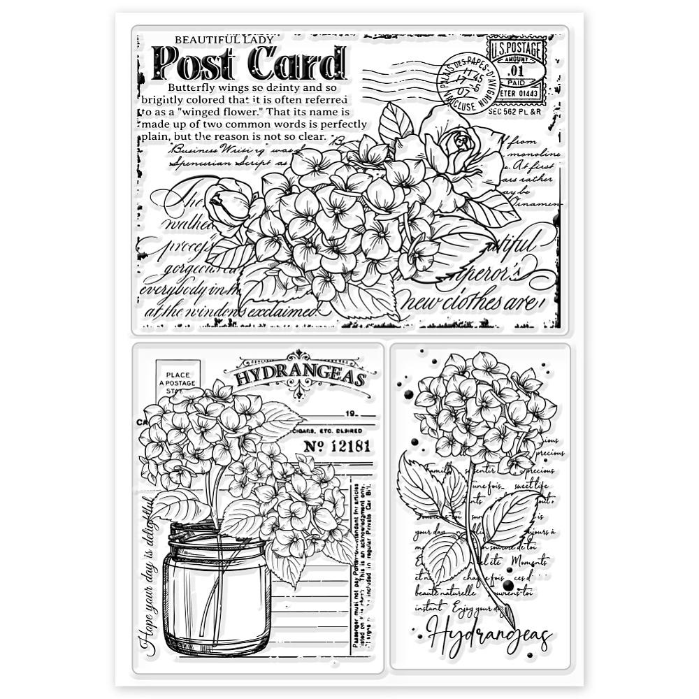 Custom PVC Plastic Clear Stamps for DIY Scrapbooking Photo Album Decorative Cards Making Flower 160x110x3mm