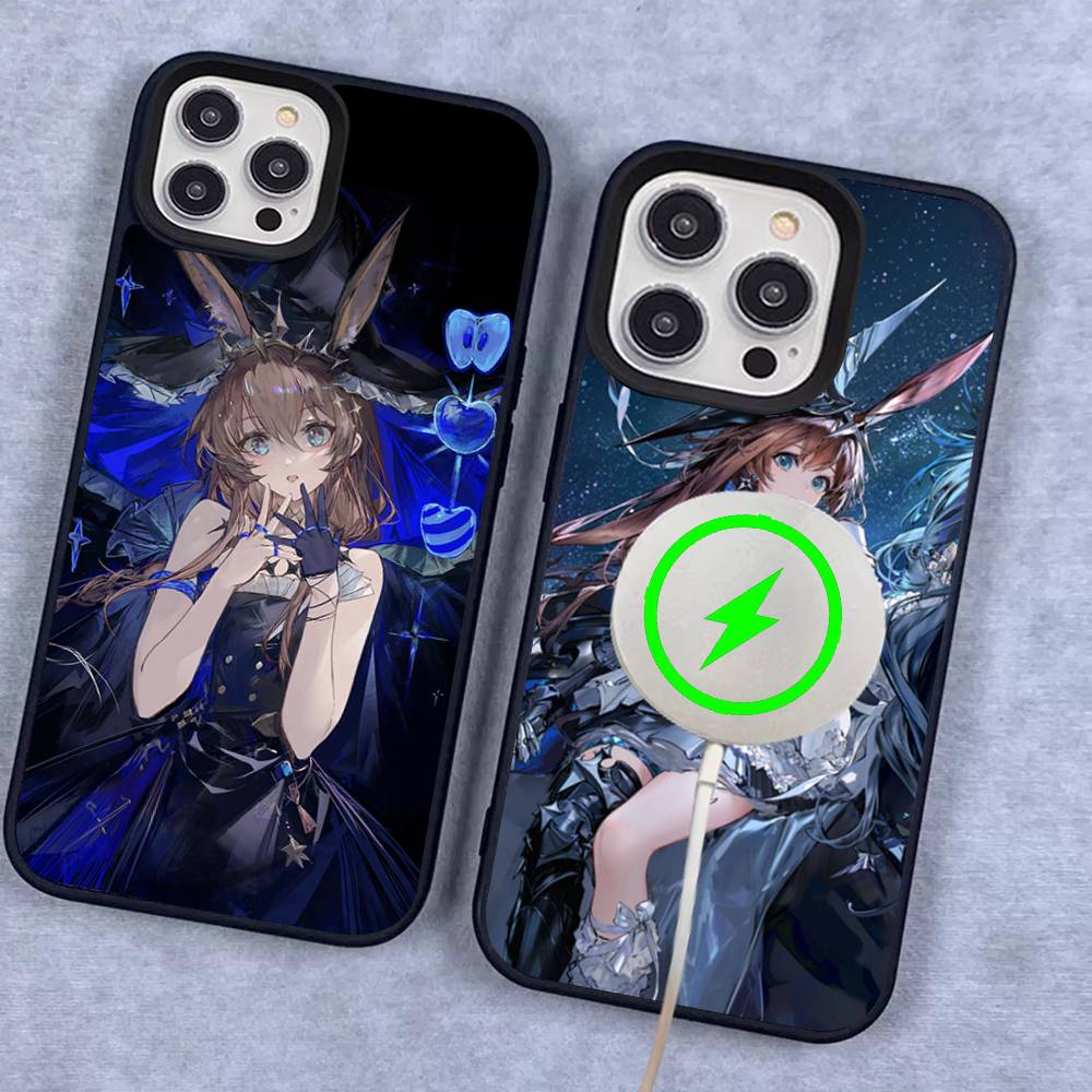 Чехол для телефона Magsafe с магнитом, игровая тематика Arknights Amiya, для iPhone 17 Air 16 Pro Max 15 14 13 12 11, защитная крышка
