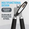 Многофункциональная ручная открывалка для консервов из нержавеющей стали, кухонный инструмент, эргономичный и прочный дизайн для легкого использования