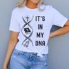 It's In My DNA Women Funny Christian Pray T-shirts Short Sleeve Cross Bible T Shirt Jesus Faith Graphic Tshirts Religious Gifts